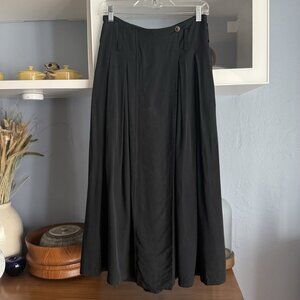 Vtg Anne Pinkerton Pleated Wide Leg Culottes Wrap Front Avant Garde Lagenlook M